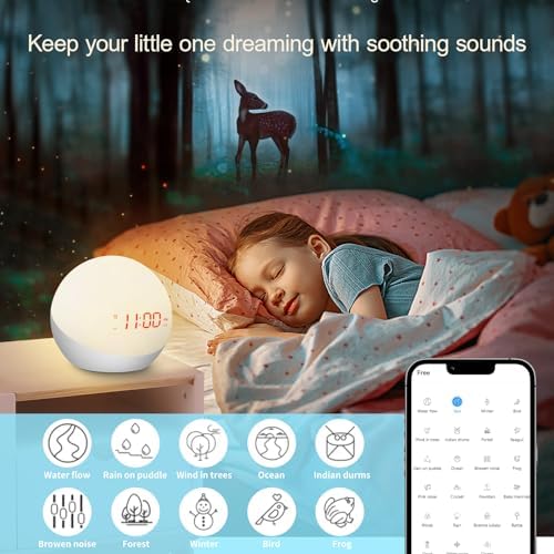 Homidy Alarm Clock for Kids with Night Light and Sound