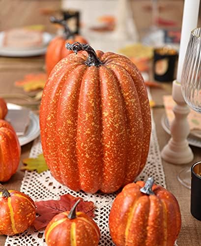 Lvydec Artificial Pumpkins Set 7pcs Harvest Decoration