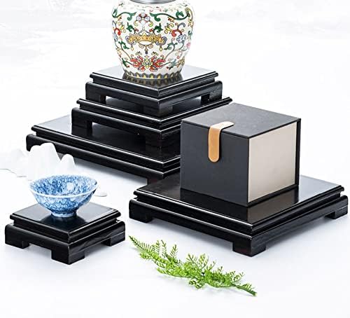 GOLDYWENDY Wooden Square Pedestal Stand Display Base