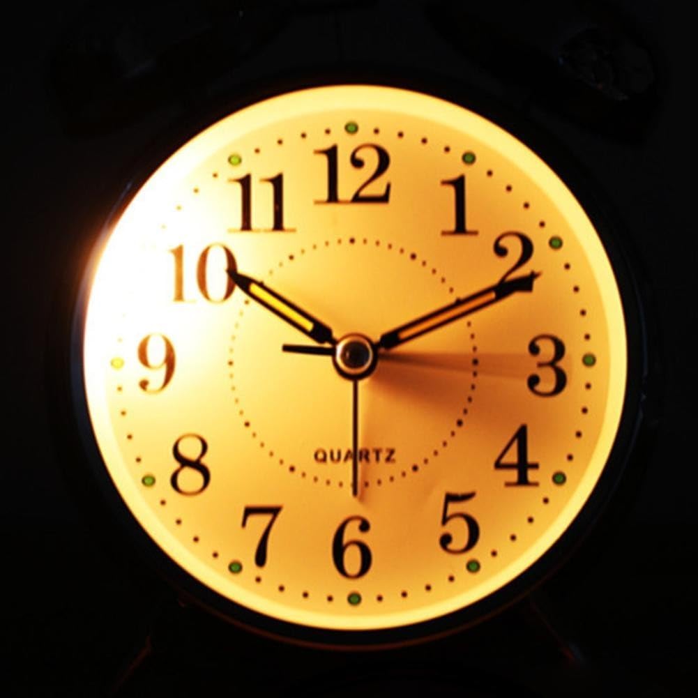 Metal Twin Bell Alarm Clock with Luminous Hands