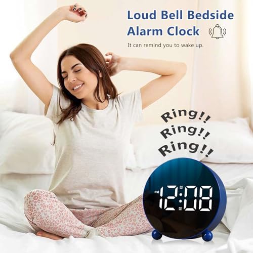 Justup Digital Alarm Clock with Double Bell and LED Display