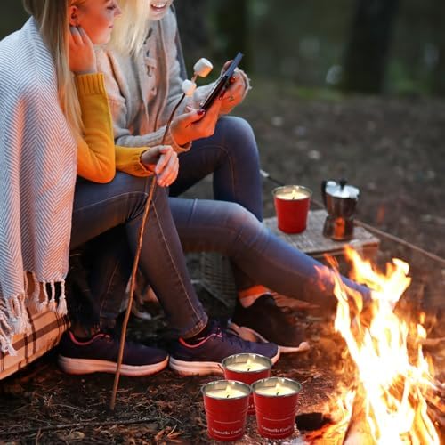 Tengyukenny Citronella Candles 9 Pack Red Outdoor