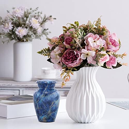 Marble Finish Mini Cremation Urn for Ashes - Exotic Blue