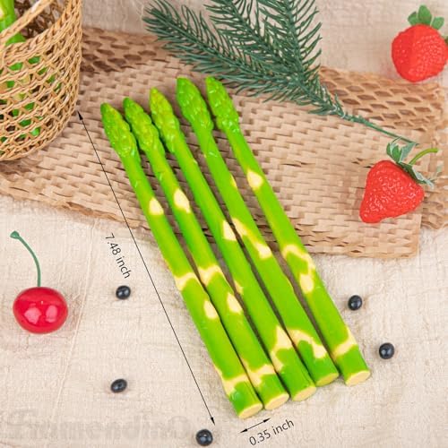 Framendino 12 Pack Artificial Asparagus Realistic Display Props