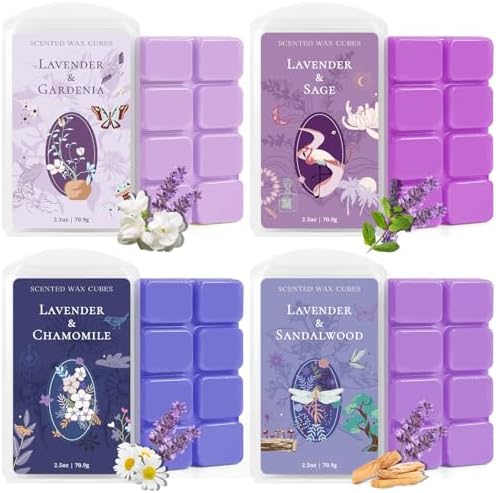 SCENTORINI Wax Melts 4-Pack Lavender Scent for Sleep