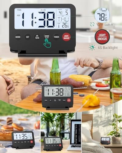 ORIA Digital Alarm Clock with Backlight and Snooze