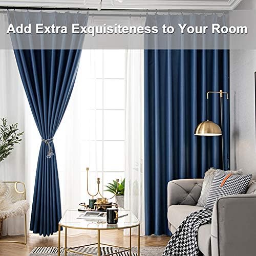 HIASTRA Curtain Tiebacks Rope with Crystal 2pcs