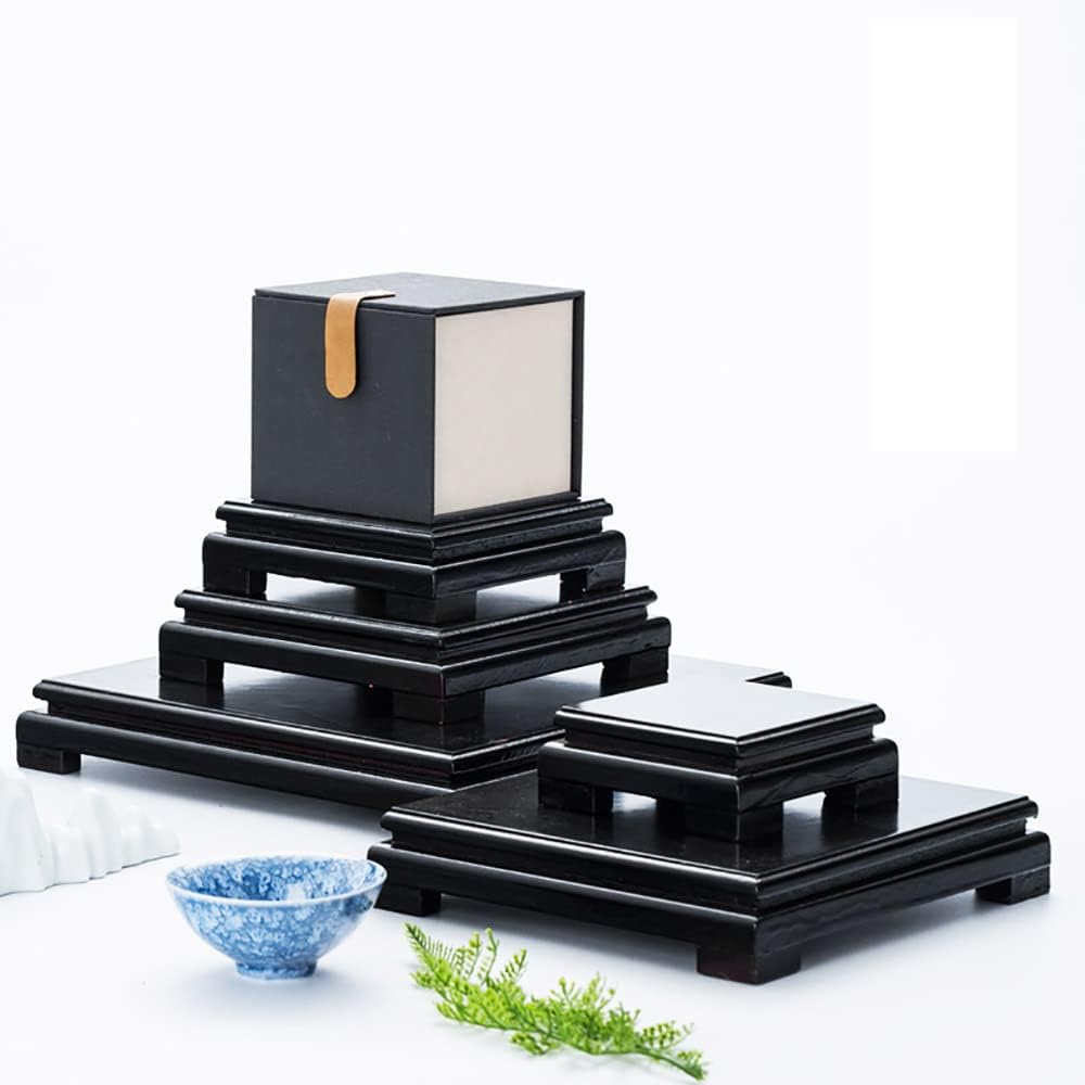 GOLDYWENDY Wooden Square Pedestal Stand Display Base