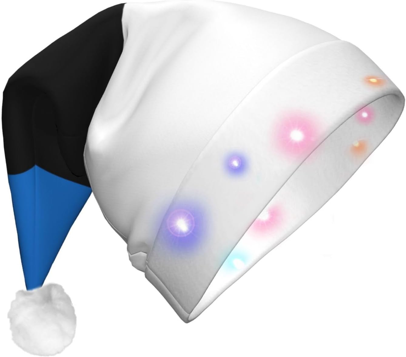 Estonia Flag Print Christmas Hat with LED Lights