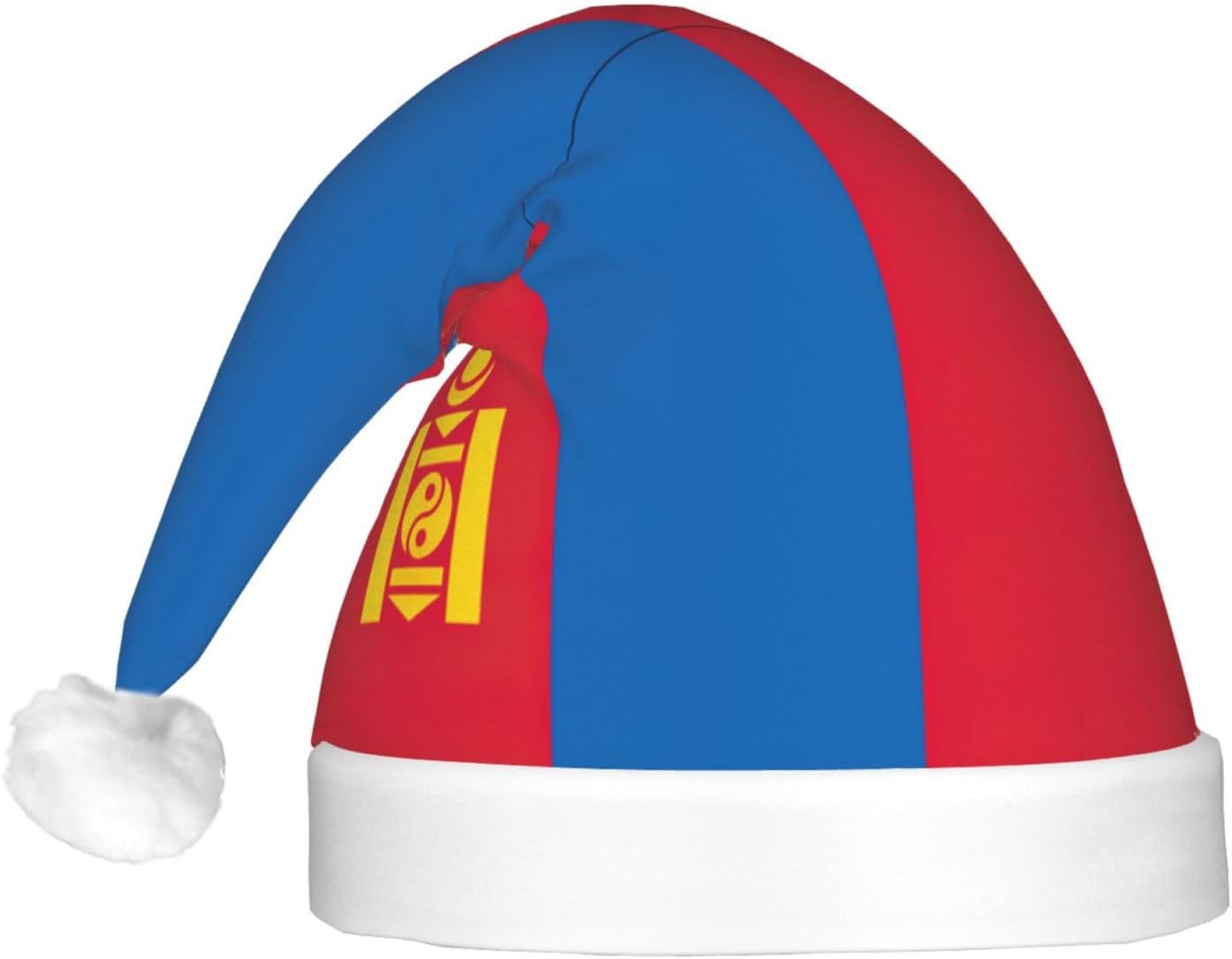 Mongolian Flag Print Christmas LED Hat for Festive Parties