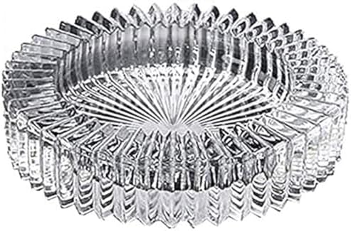 Artistic Glass Ashtray 6 Inch Round Decorative Collectible