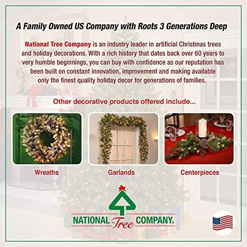 National Tree Company 6 Feet Artificial Christmas Tree with Black Tinsel and Stand