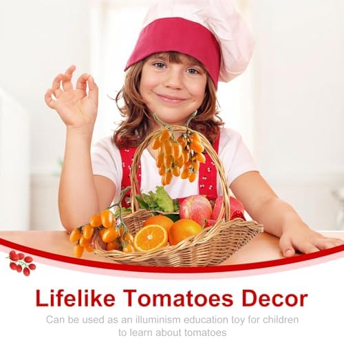 Lifelike Artificial Tomato String 2 Pack Yellow