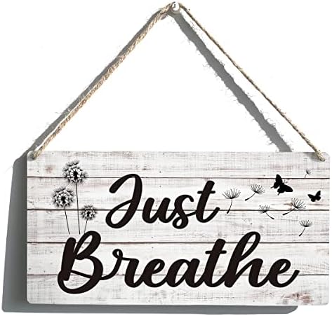 Funny Bathroom Signs Gift Farmhouse Wooden Hanging Sign Rustic Wall Art