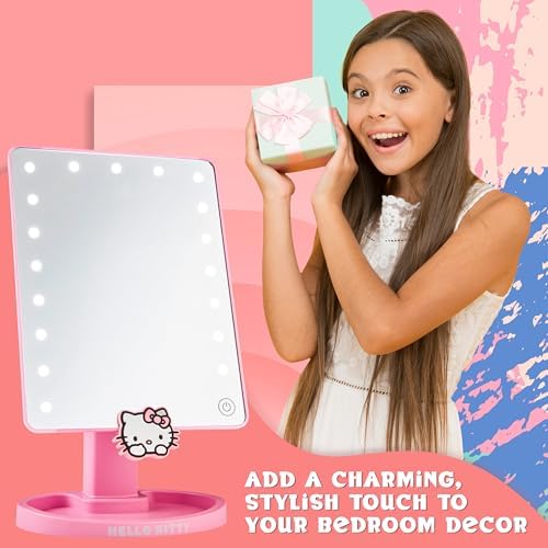 Hello Kitty Vanity Mirror with LED Touch Screen and Trinket Tray