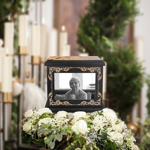 Wooden Cremation Urn for Human Ashes 200 Cubic Inches Capacity