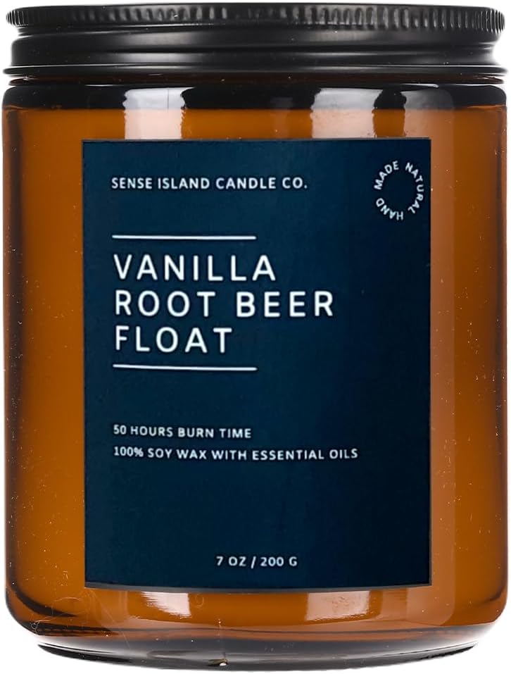 Vanilla Root Beer Jar Candle for Home Aesthetic Gift