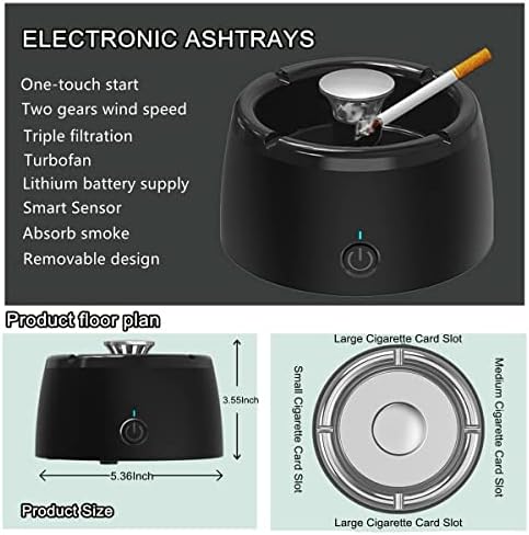 Smokeless Ashtray with Anionic Air Purification
