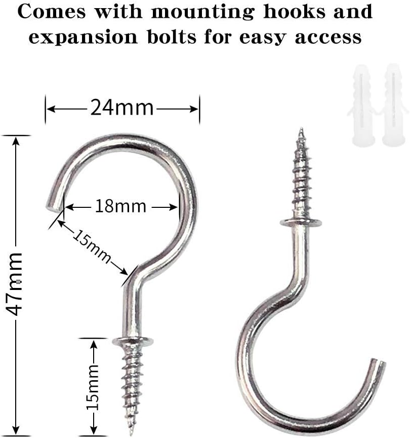 BEL AVENIR Curtain Rope Tiebacks with 4 Metal Screw Hooks White 4 Pack