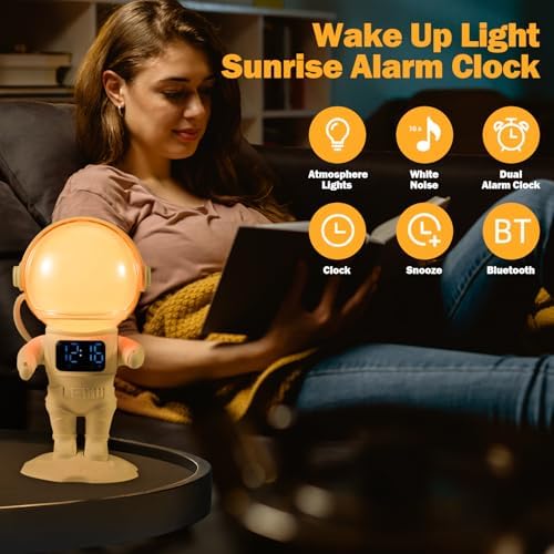 Astronaut Sunrise Alarm Clock with Light and Sounds