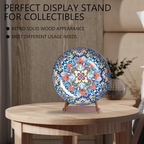 13 Inch Wooden Plate Display Stand Frame Holder
