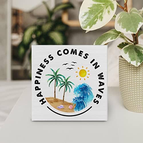 Rustic Beach Wood Box Sign for Home Decor