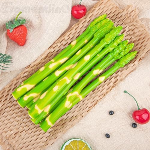 Framendino 12 Pack Artificial Asparagus Realistic Display Props