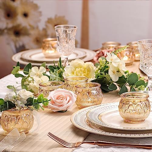 Gold Votive Candle Holders Set of 12PCS