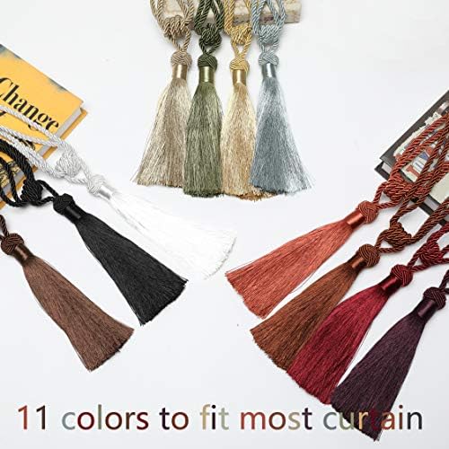 BEL AVENIR Curtain Holdbacks with Tassels 2 Pack