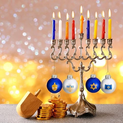 12pcs Glass Star of David Hanukkah Ornaments