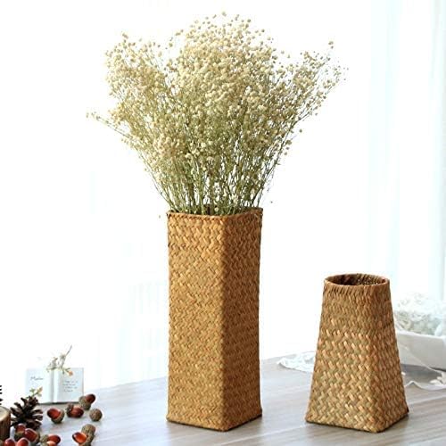 Natural Seaweed Weave Basket Pastoral Rattan Vase