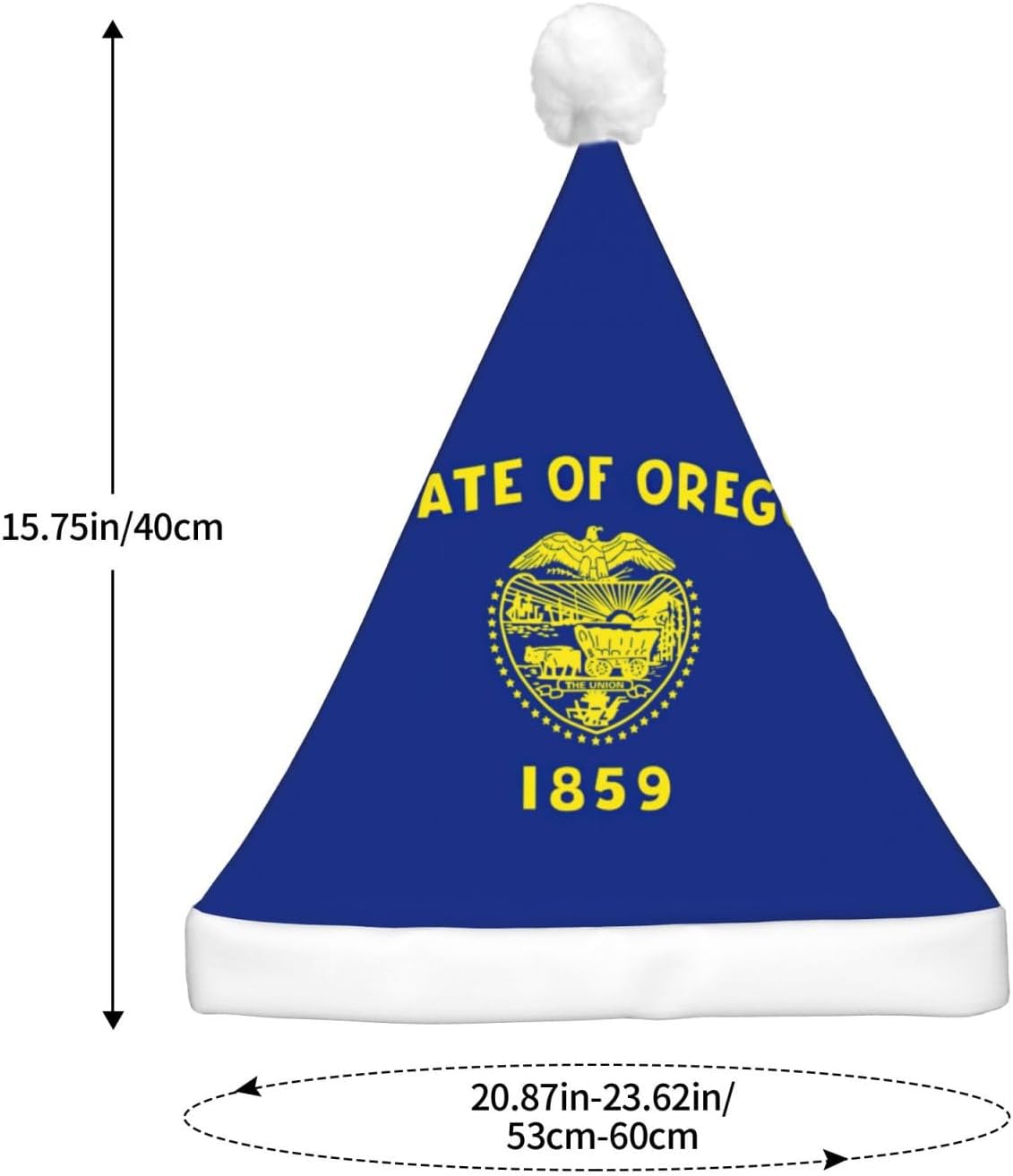 Oregon State Flag Christmas Hat With Led Lights 1