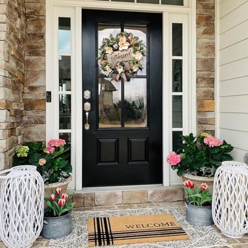 White Magnolia Wreath Front Door Decor
