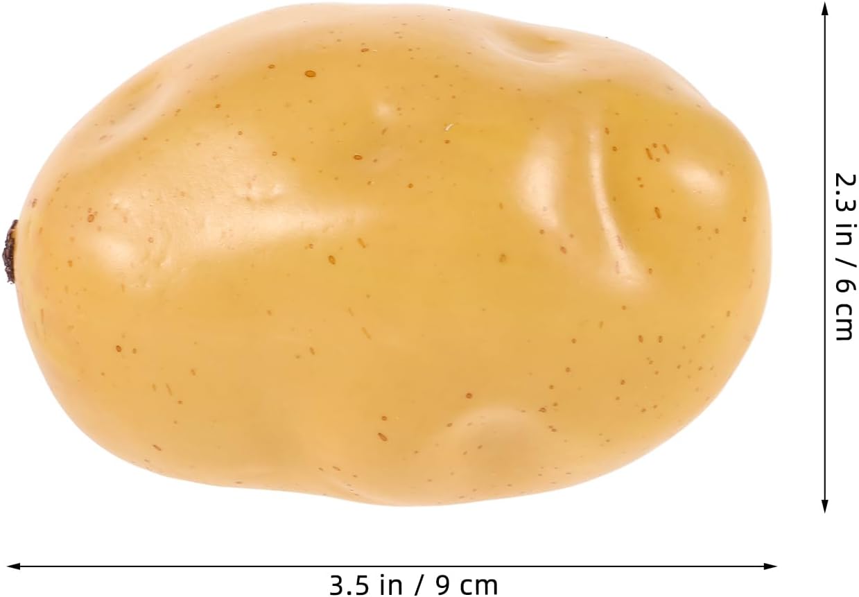 Operitacx 6Pcs Realistic Foam Potato Decor Models