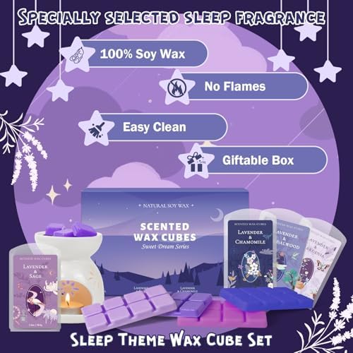SCENTORINI Wax Melts 4-Pack Lavender Scent for Sleep