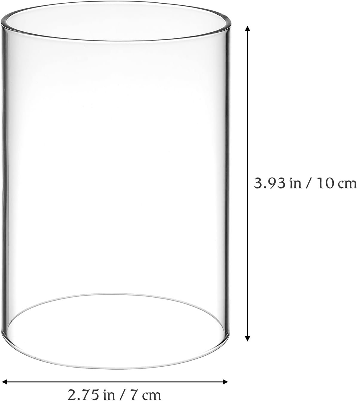 Holibanna Cylinder Vases 2pcs Candle Chimney Glass Holder