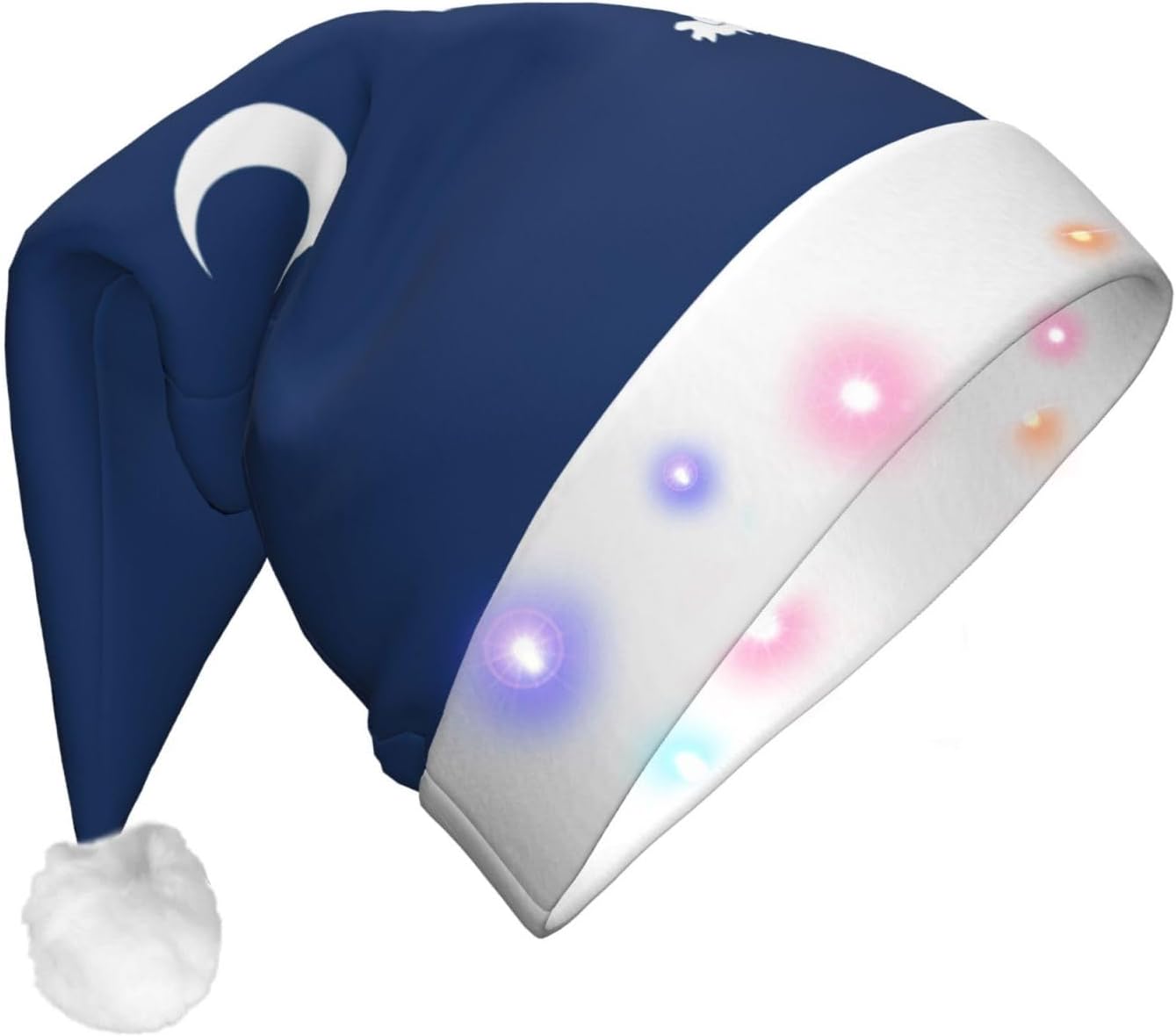 South Carolina Flag Christmas Hat with LED Lights