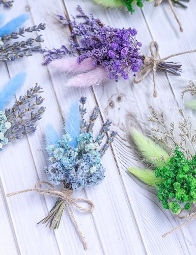 Xins Convey Mini Dried Flower Bouquet Set Blue