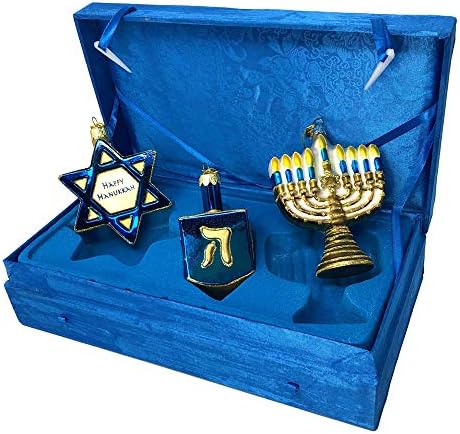 Personalized Hanukkah Ornament Set with Custom Names