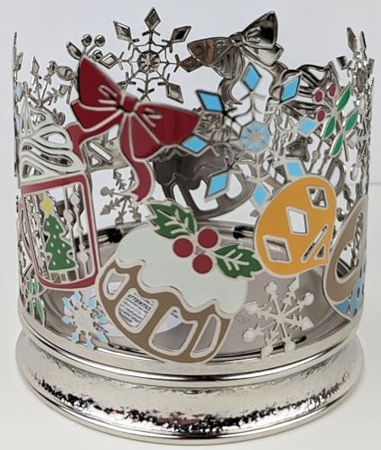 Bath Body Works 3 Wick Candle Holder Sleeve Holiday Tea Party