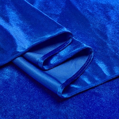 QueenDream Royal Blue Velvet Aisle Runner 25x15ft