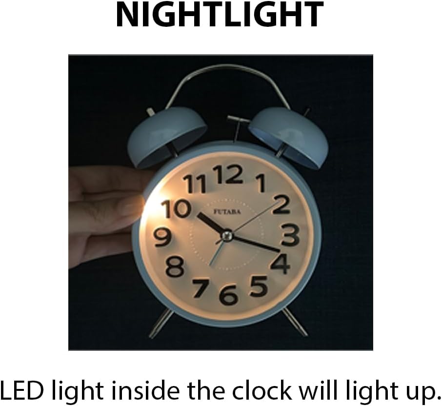 Loud Alarm Twin Bell Clock for Heavy Sleepers