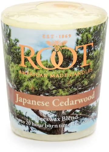 Root Candles 20-Hour Votive Candles 18-Count Japanese Cedarwood