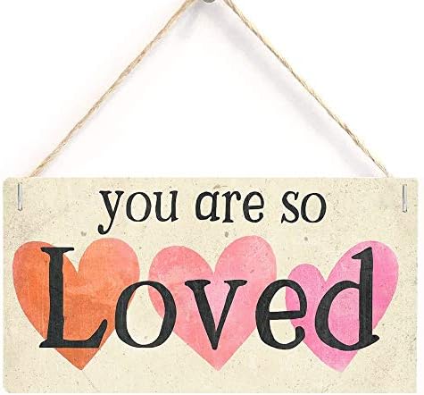 POWERMAZ You Are So Loved Wall Art 12x6 Hanging Sign