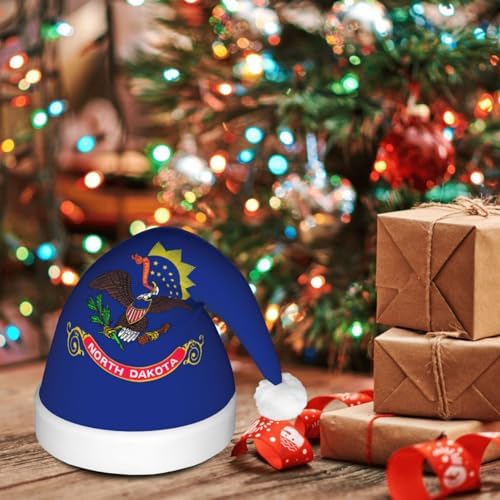 North Dakota State Flag Print Christmas LED Hat