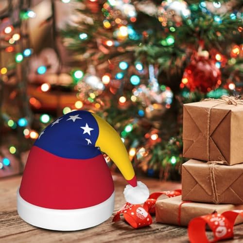 Flag Of Venezuela Christmas Hat With LED Lights