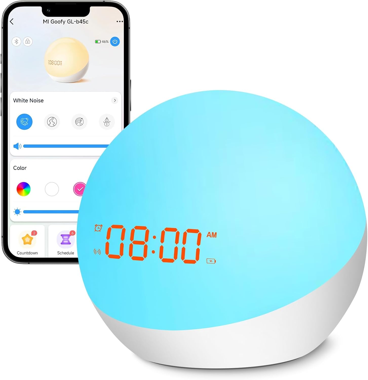 Homidy Alarm Clock for Kids with Night Light and Sound