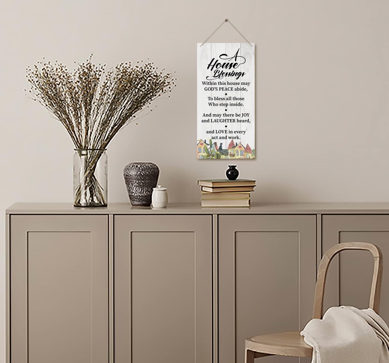 HALUOSI Wooden Family Decor Sign 12x6 Inch
