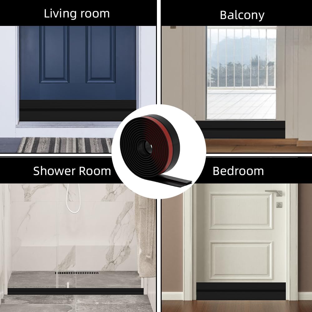 Ormein Door Draft Stopper 78inch Black