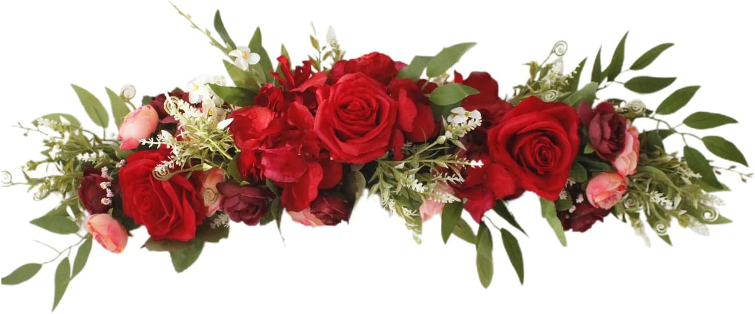 BFYDOAA Artificial Rose Swag Wedding Arch Decor